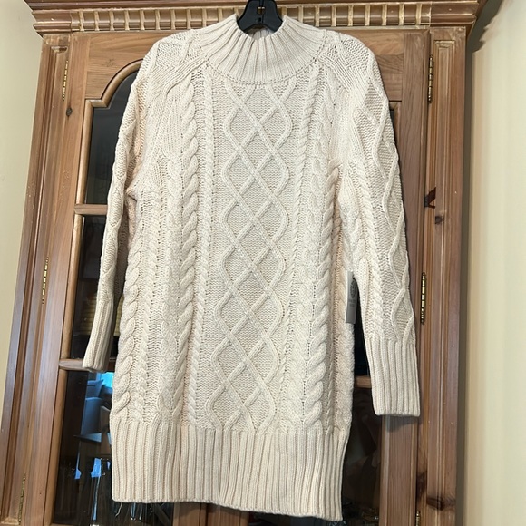 Hyacinth House Cream Whistler Cable Sweater Dress - Picture 7 of 12